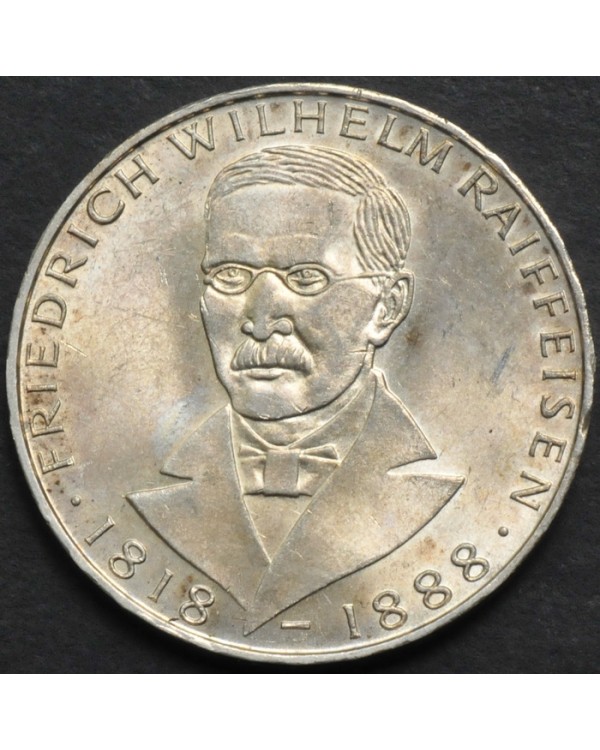 5 марок 1968 года - 150 лет со дня рождения Фридриха Вильгельма Райффейсена