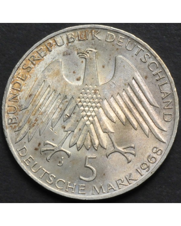 5 марок 1968 года - 150 лет со дня рождения Фридриха Вильгельма Райффейсена
