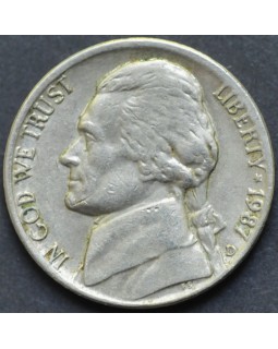 5 центов 1987 года D США