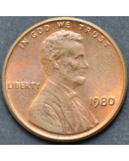 1 цент 1980 года США