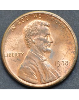 1 цент 1988 года США