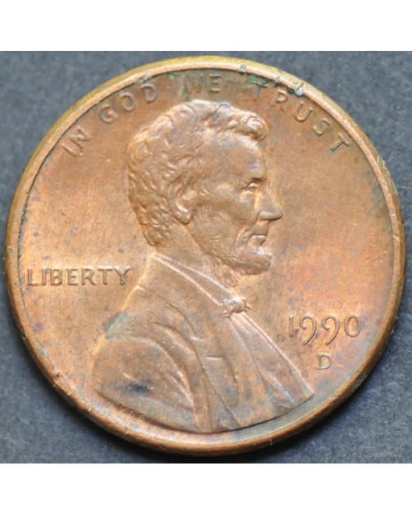 1 цент 1990 года D США