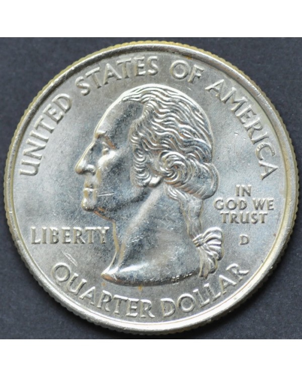 25 центов (квотер) "штат Вайоминг" 2007 года США 