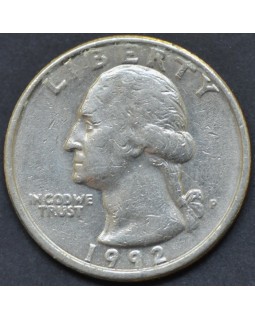 25 центов (квотер) 1992 года США 