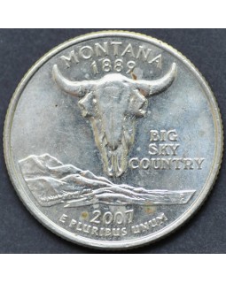 25 центов (квотер) "штат Монтана" 2007 года США 