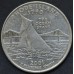 25 центов (квотер) "штат Род-Айленд" 2001 года США 