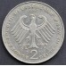 2 марок 1992 года  ФРГ - "Франц Йозеф Штраус, 40 лет Федеративной Республике (1949-1989)"